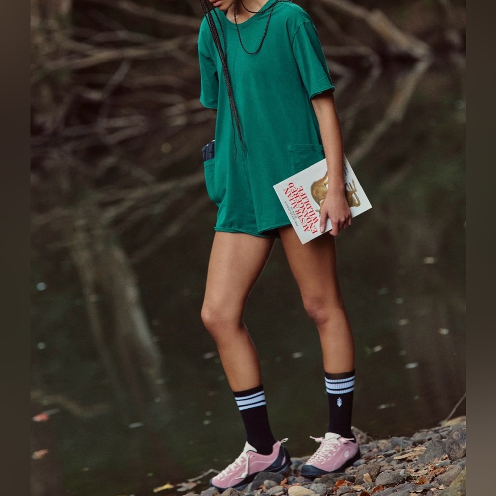 NWOT!! Free People Movement Kelly Green Hot Shot Tee Romper